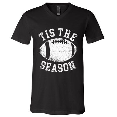 Tis The Season Football V-Neck T-Shirt