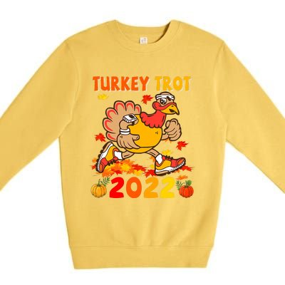 Turkey Trot Squad Funny Thanksgiving Running Costume Premium Crewneck Sweatshirt