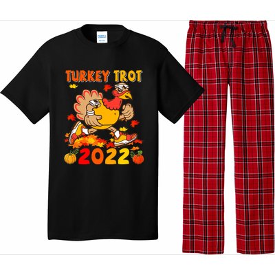 Turkey Trot Squad Funny Thanksgiving Running Costume Pajama Set