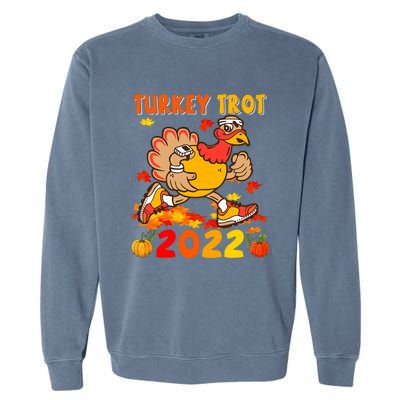 Turkey Trot Squad Funny Thanksgiving Running Costume Garment-Dyed Sweatshirt