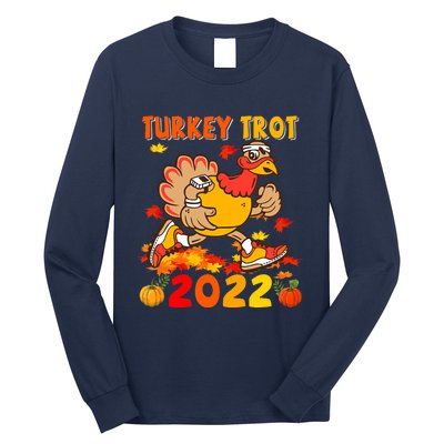 Turkey Trot Squad Funny Thanksgiving Running Costume Long Sleeve Shirt