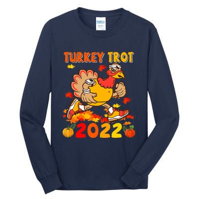 Turkey Trot Squad Funny Thanksgiving Running Costume Tall Long Sleeve T-Shirt