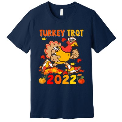 Turkey Trot Squad Funny Thanksgiving Running Costume Premium T-Shirt