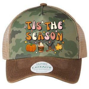 Tis The Season Field Hockey Pumpkin Latte Fall Thanksgiving Cute Gift Legacy Tie Dye Trucker Hat