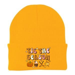 Tis The Season Field Hockey Pumpkin Latte Fall Thanksgiving Cute Gift Knit Cap Winter Beanie