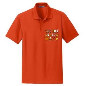 Tis The Season Field Hockey Pumpkin Latte Fall Thanksgiving Cute Gift Dry Zone Grid Polo