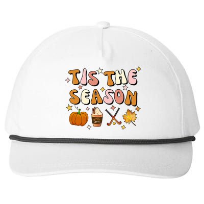 Tis The Season Field Hockey Pumpkin Latte Fall Thanksgiving Cute Gift Snapback Five-Panel Rope Hat