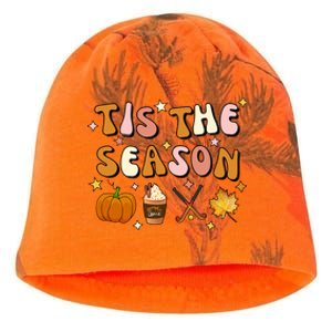 Tis The Season Field Hockey Pumpkin Latte Fall Thanksgiving Cute Gift Kati - Camo Knit Beanie