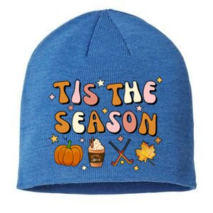 Tis The Season Field Hockey Pumpkin Latte Fall Thanksgiving Cute Gift Sustainable Beanie