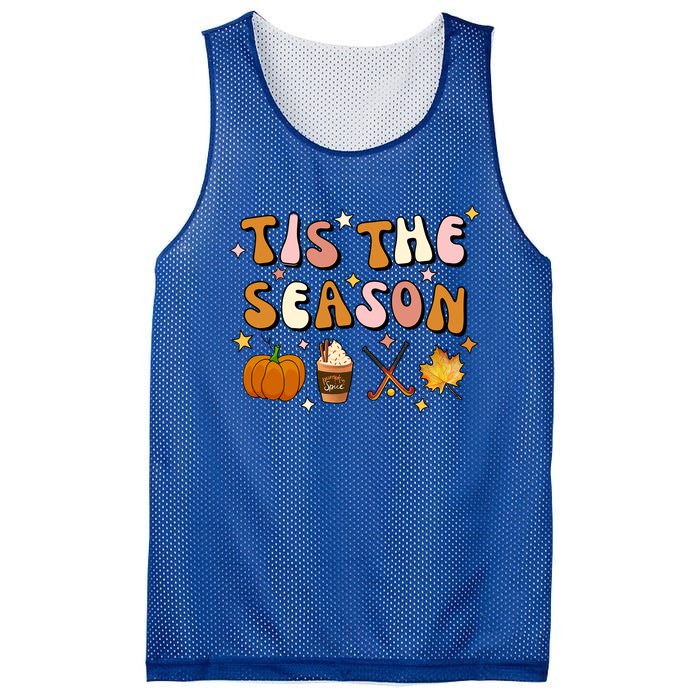 Tis The Season Field Hockey Pumpkin Latte Fall Thanksgiving Cute Gift Mesh Reversible Basketball Jersey Tank