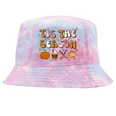 Tis The Season Field Hockey Pumpkin Latte Fall Thanksgiving Cute Gift Tie-Dyed Bucket Hat