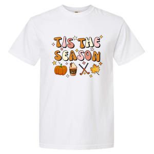 Tis The Season Field Hockey Pumpkin Latte Fall Thanksgiving Cute Gift Garment-Dyed Heavyweight T-Shirt