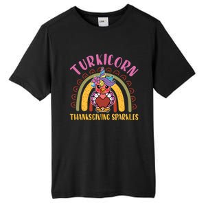 Turkicorn Thanksgiving Sparkles Turkey Unicorn Girls Cool Gift Tall Fusion ChromaSoft Performance T-Shirt