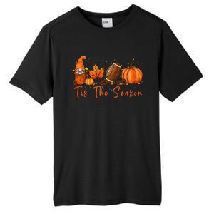 Tis The Season Pumpkin Leaf Latte Fall Thanksgiving Football Tall Fusion ChromaSoft Performance T-Shirt