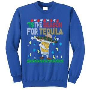 Tis The Season For Tequila Dabbing Ugly Christmas Alcohol Funny Gift Sweatshirt