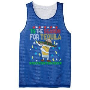 Tis The Season For Tequila Dabbing Ugly Christmas Alcohol Funny Gift Mesh Reversible Basketball Jersey Tank