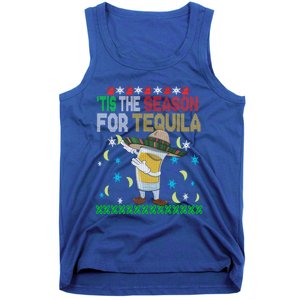 Tis The Season For Tequila Dabbing Ugly Christmas Alcohol Funny Gift Tank Top