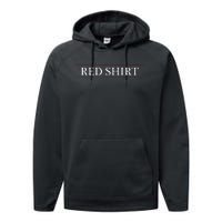 Top That Says The Words Red Performance Fleece Hoodie