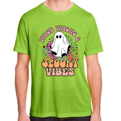 Thick Thighs Spooky Vibe Groovy Witchy Halloween Costume Great Gift Adult ChromaSoft Performance T-Shirt