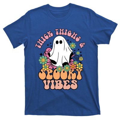 Thick Thighs Spooky Vibe Groovy Witchy Halloween Costume Great Gift T-Shirt