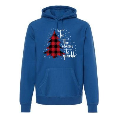 Tis The Season To Buffalo Plaid Christmas Tree Gift Premium Hoodie