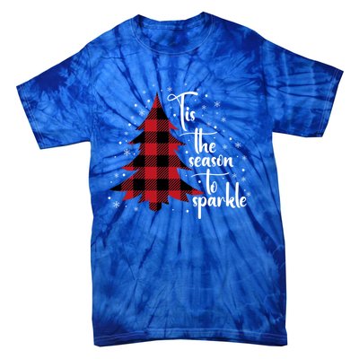 Tis The Season To Buffalo Plaid Christmas Tree Gift Tie-Dye T-Shirt