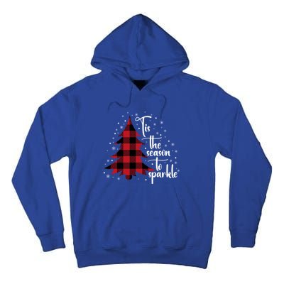 Tis The Season To Buffalo Plaid Christmas Tree Gift Tall Hoodie