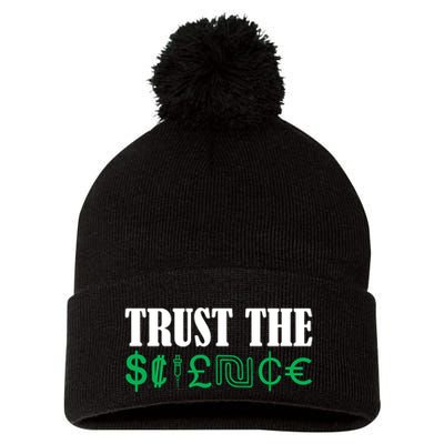 Trust The Science Pom Pom 12in Knit Beanie
