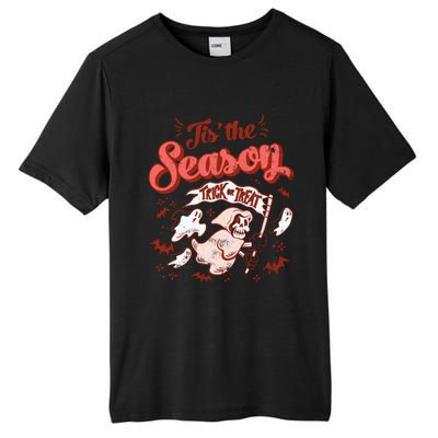 Tis' The Season Skeleton Ghost Retro Halloween Costume Party Gift Tall Fusion ChromaSoft Performance T-Shirt