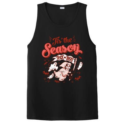 Tis' The Season Skeleton Ghost Retro Halloween Costume Party Gift PosiCharge Competitor Tank