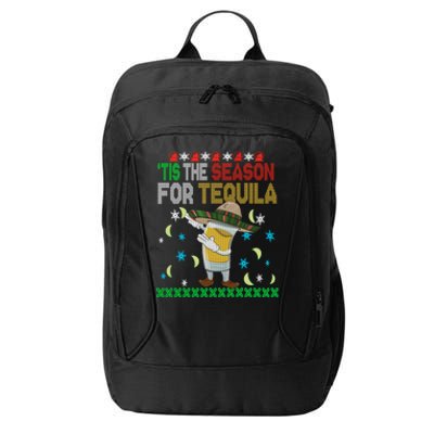 'Tis The Season For Tequila Dabbing Ugly Christmas Alcohol Gift City Backpack