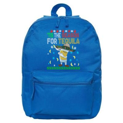 'Tis The Season For Tequila Dabbing Ugly Christmas Alcohol Gift 16 in Basic Backpack