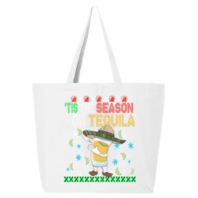 'Tis The Season For Tequila Dabbing Ugly Christmas Alcohol Gift 25L Jumbo Tote