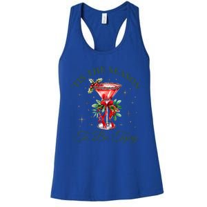 Tis The Season To Be Tipsy Coquette Bow Martini Christmas Gift Women's Racerback Tank