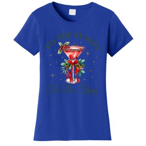 Tis The Season To Be Tipsy Coquette Bow Martini Christmas Gift Women's T-Shirt