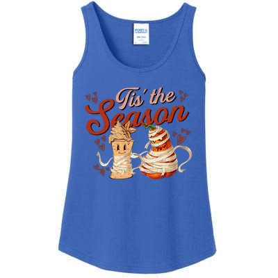 Tis The Season Pumpkin Spice Funny Fall Vibes Autumn Retro Gift Ladies Essential Tank