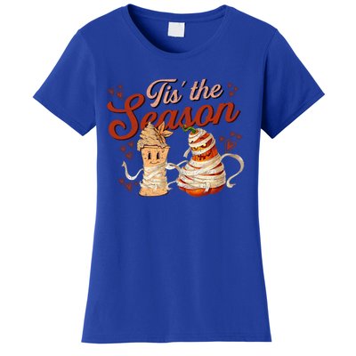 Tis The Season Pumpkin Spice Funny Fall Vibes Autumn Retro Gift Women's T-Shirt