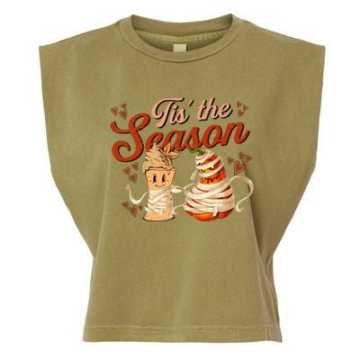 Tis The Season Pumpkin Spice Funny Fall Vibes Autumn Retro Gift Garment-Dyed Women's Muscle Tee