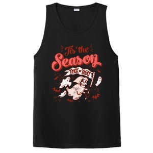 Tis' The Season Skeleton Ghost Retro Halloween Costume Party Cool Gift PosiCharge Competitor Tank