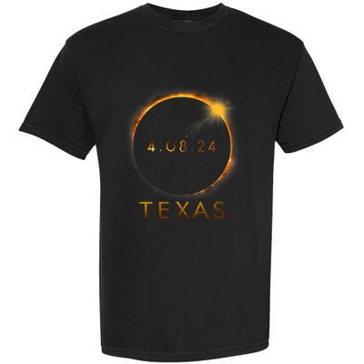 Texas Total Solar Eclipse April 8 2024 Texas Solar Eclipse Garment-Dyed Heavyweight T-Shirt