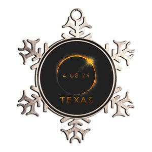 Texas Total Solar Eclipse April 8 2024 Texas Solar Eclipse Metallic Star Ornament