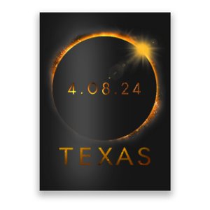 Texas Total Solar Eclipse April 8 2024 Texas Solar Eclipse Poster