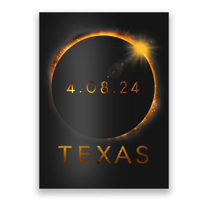 Texas Total Solar Eclipse April 8 2024 Texas Solar Eclipse Poster