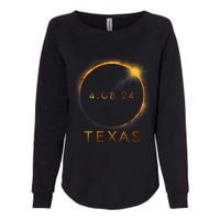 Texas Total Solar Eclipse April 8 2024 Texas Solar Eclipse Womens California Wash Sweatshirt