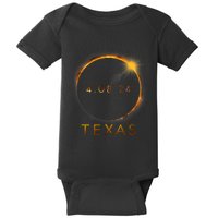 Texas Total Solar Eclipse April 8 2024 Texas Solar Eclipse Baby Bodysuit