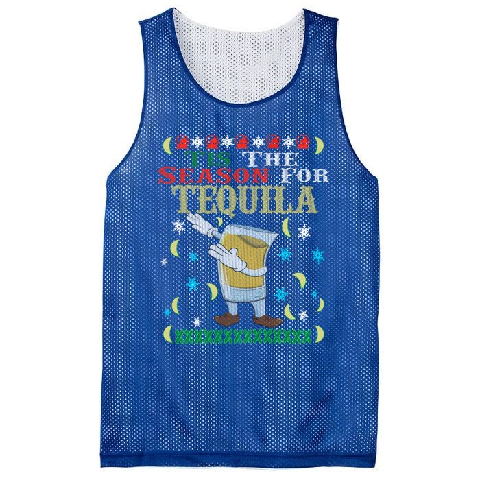 'Tis The Season For Tequila Dabbing Ugly Christmas Alcohol Meaningful Gift Mesh Reversible Basketball Jersey Tank