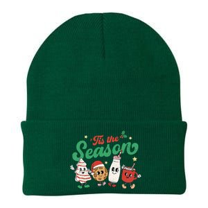 Tis The Season Retro Christmas Tree Xmas Hot Cocoa Holiday Knit Cap Winter Beanie