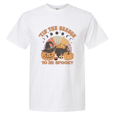 Tis The Season Pumpkin Spice Funny Halloween Autumn Retro Gift Garment-Dyed Heavyweight T-Shirt