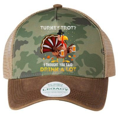 Turkey Trot Squad Running Drinking Thanksgiving Legacy Tie Dye Trucker Hat