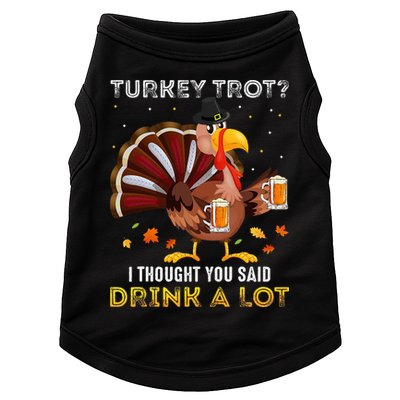 Turkey Trot Squad Running Drinking Thanksgiving Doggie Tank
